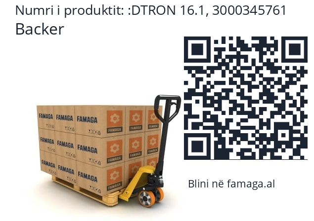   Backer DTRON 16.1, 3000345761