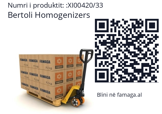  Bertoli Homogenizers XI00420/33