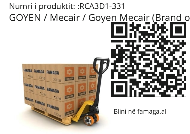   GOYEN / Mecair / Goyen Mecair (Brand of Pentair) RCA3D1-331