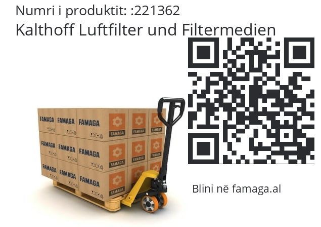   Kalthoff Luftfilter und Filtermedien 221362