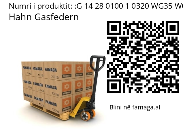   Hahn Gasfedern G 14 28 0100 1 0320 WG35 WG35 01500N