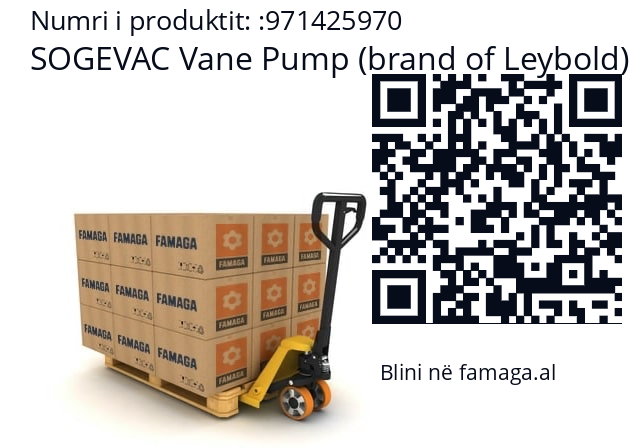   SOGEVAC Vane Pump (brand of Leybold) 971425970