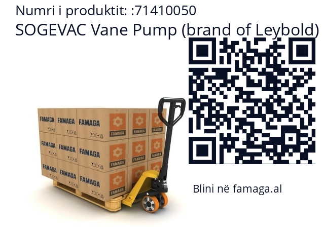   SOGEVAC Vane Pump (brand of Leybold) 71410050