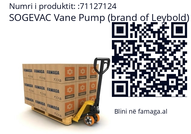   SOGEVAC Vane Pump (brand of Leybold) 71127124