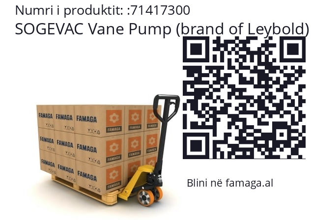   SOGEVAC Vane Pump (brand of Leybold) 71417300