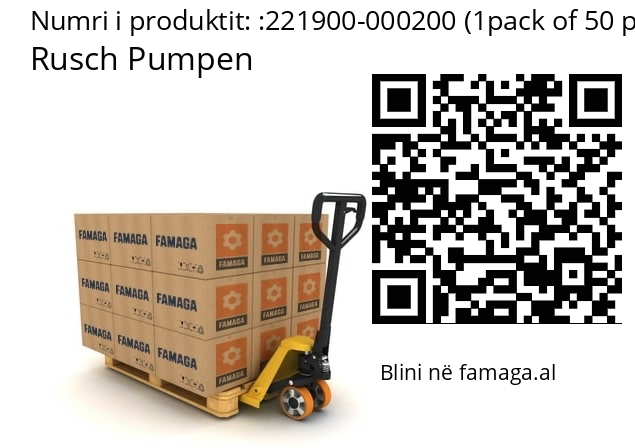   Rusch Pumpen 221900-000200 (1pack of 50 pcs)